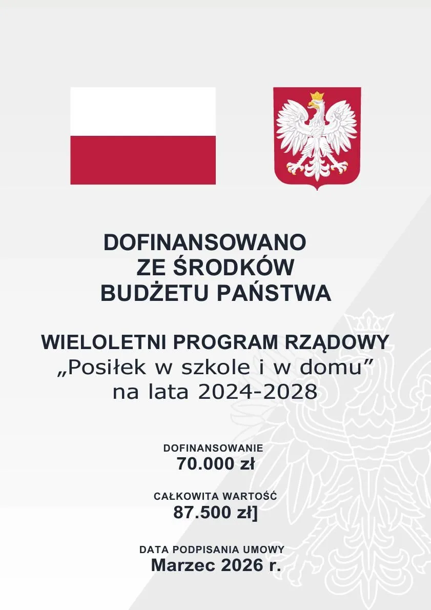 Plakat: Program Posiłek w szkole i w domu 2026