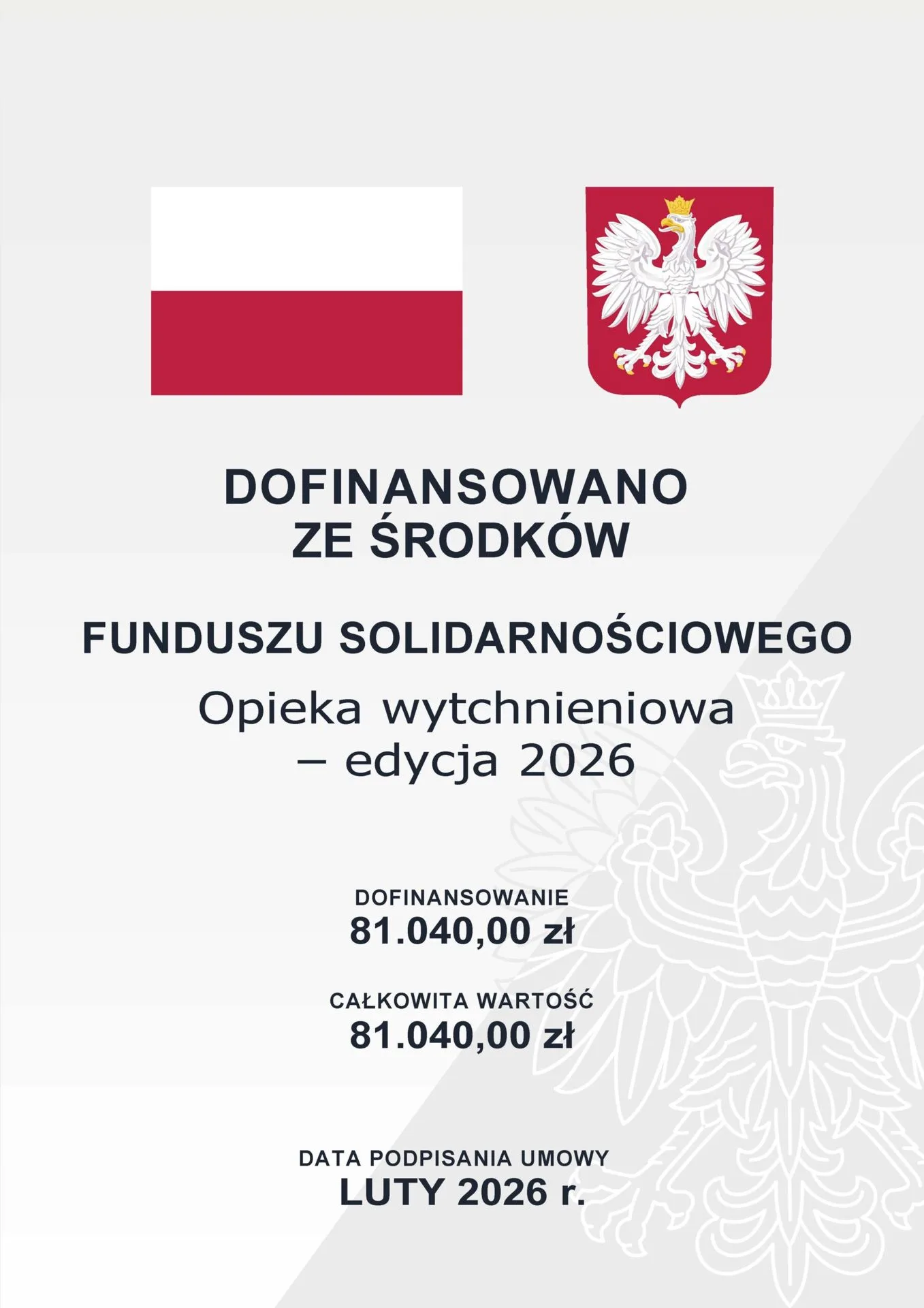 Plakat: Program Opieka wytchnieniowa, edycja 2026