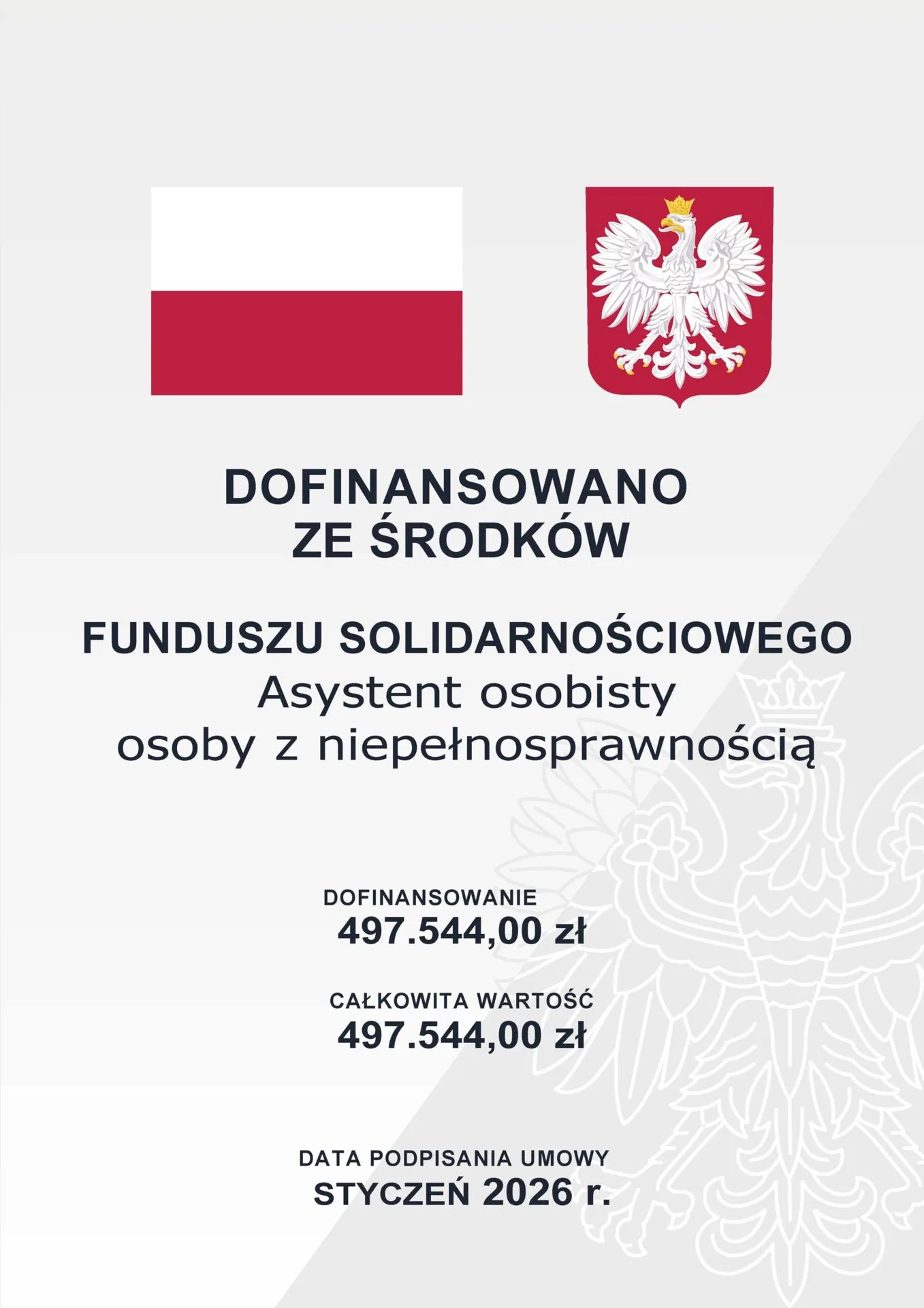 Plakat: Program Asystent osobisty osoby z niepełnosprawnością, edycja 2026